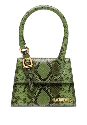 Jacquemus Le Chiquito snakeskin-effect mini bag - Green