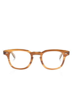 Garrett Leight Sherwood square-frame glasses - Brown