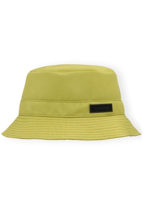 GANNI logo-appliqué bucket hat - Green