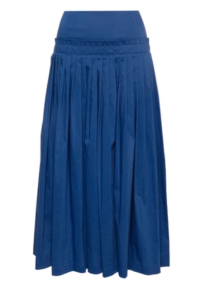 Semicouture pleat-detail maxi skirt - Blue