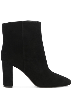 Via Roma 15 high-heel suede ankle boots - Black