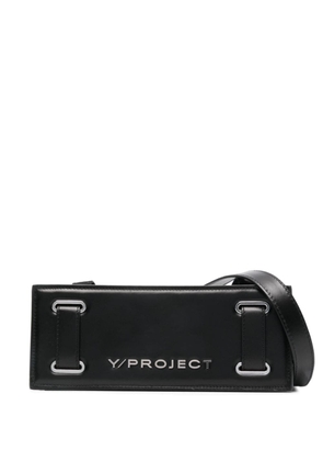 Y/Project mini accordion leather shoulder bag - Black