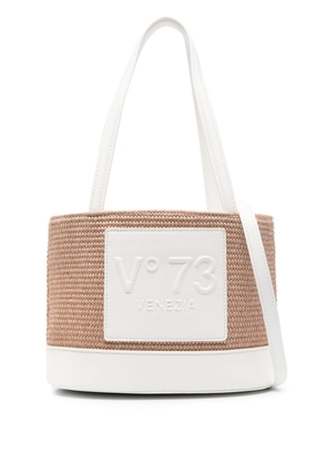 V°73 embossed-logo bucket bag - White