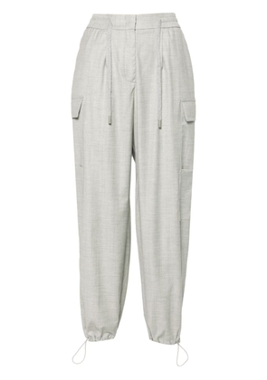 Peserico drawstring straight-leg trousers - Grey