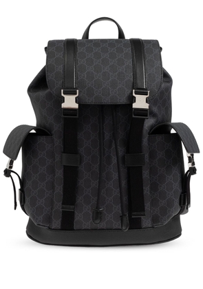 Gucci monogram-pattern print backpack - Black