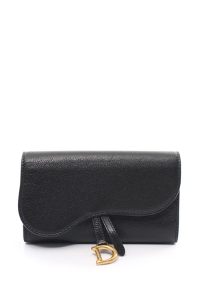 Christian Dior Pre-Owned 2020s Saddle tri-fold wallet - Black
