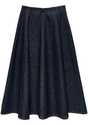 MSGM denim A-line skirt - Blue
