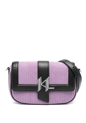 Karl Lagerfeld K/Saddle corduroy shoulder bag - Purple