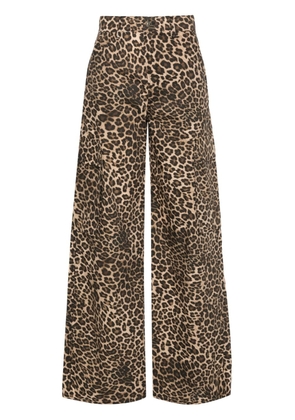 LIU JO leopard-print cargo pants - Brown