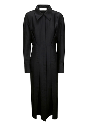 Róhe long-sleeve silk shirt dress - Black