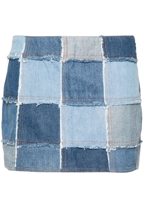 FRAME The 70's patchwork mini skirt - Blue