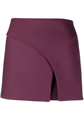ALESSANDRO VIGILANTE low-rise virgin wool-blend miniskirt - Purple