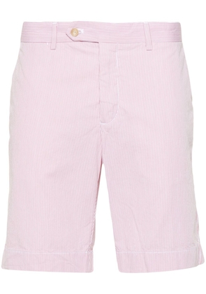 Hackett striped mid-rise chino shorts - Pink