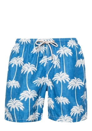 MC2 Saint Barth Lighting palm tree-print swim shorts - Blue