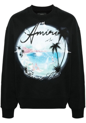 AMIRI Paradise Airbrush cotton sweatshirt - Black