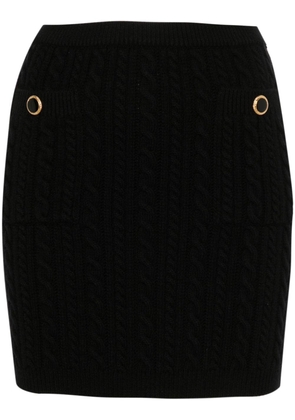 Alessandra Rich cable-knit mini skirt - Black