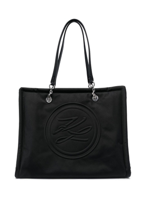 Karl Lagerfeld embossed logo-print tote bag - Black
