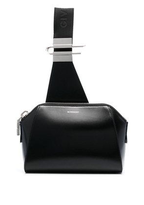 Givenchy logo-print leather crossbody bag - Black