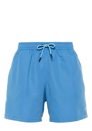 Hackett motif-embroidered swim shorts - Blue