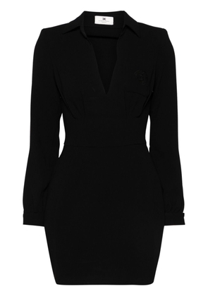 Elisabetta Franchi crepe shirt mini dress - Black