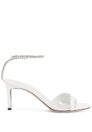 Giuseppe Zanotti 70mm crystal-embellsihed sandals - White