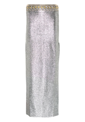 Rabanne stud-embellished maxi skirt - Silver