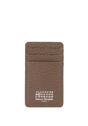 Maison Margiela number-print leather cardholder - Brown