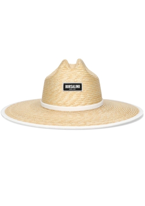 Borsalino Surfer logo-appliqué hat - Neutrals