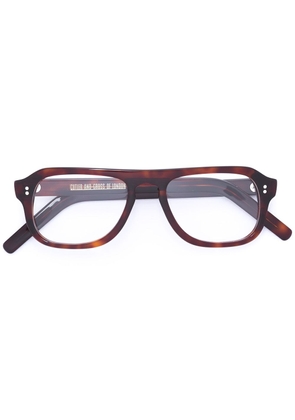 Cutler & Gross tortoiseshell square glasses - Brown