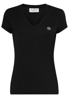 Philipp Plein logo-appliquéd cotton T-shirt - Black