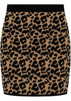 Max Mara Domizia leopard-print skirt - Brown