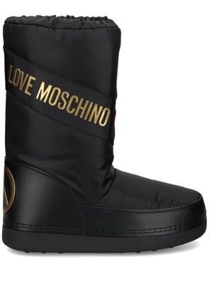 Love Moschino logo-print snow boots - Black