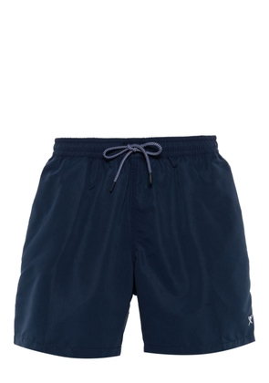 Hackett motif-embroidered swim shorts - Blue