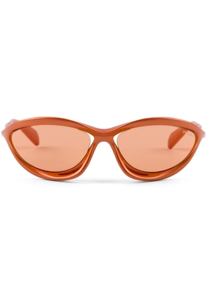 Prada Eyewear sculpted shield-frame sunglasses - Orange