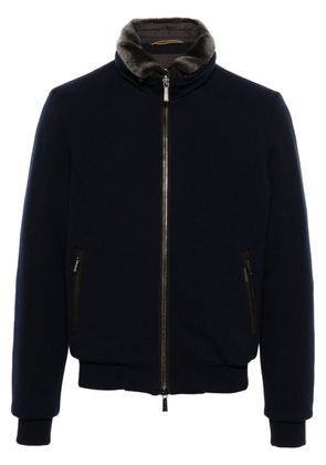 Moorer zip-up fleece jacket - Blue