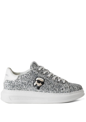 Karl Lagerfeld Ikonik NFT Kapri glitter-detail sneakers - Silver