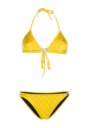Gucci GG Supreme-print bikini set - Yellow