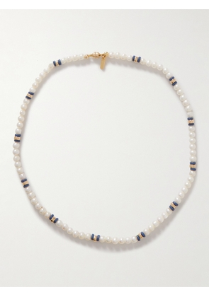 éliou - Lola Gold-Plated Pearl and Enamel Necklace - Men - White