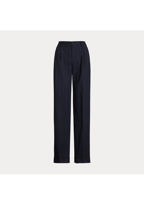 Pleated Wool-Blend Crepe Trouser