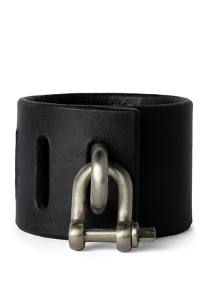 Parts Of Four Leather And Bronze Restraint Charm Bracelet