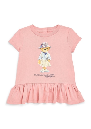 Ralph Lauren Kids Polo Bear Peplum Hem T-Shirt (3-24 Months)