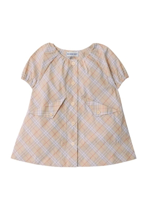 Burberry Kids Vintage Check Dress And Bloomers Set