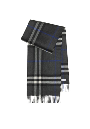 Burberry Cashmere Check Fringed Scarf
