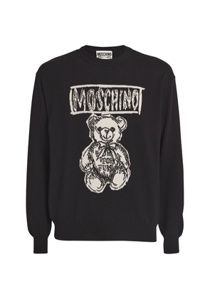 Moschino Merino Sketch Bear Sweater