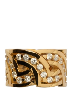 Burberry Gold-Plated Sterling Silver Shield Infinity Ring
