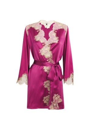 Gilda & Pearl Lace-Trim Short Robe