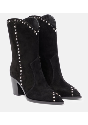 Gianvito Rossi Denver studded suede cowboy boots