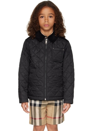 Burberry Kids Black Quilted Jacket