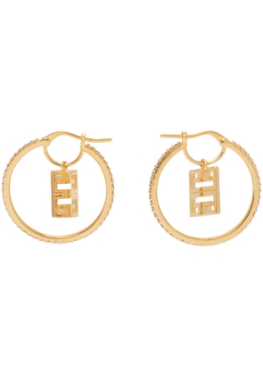 Givenchy Gold 4G Crystal Hoop Earrings