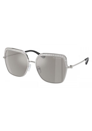 Michael Kors Greenpoint Silver Mirror Square Ladies Sunglasses MK1141 18936G 57